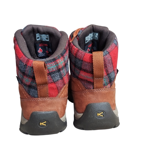 KEEN Bern Baby Bern Waterproof Leather Boots | KEEN.DRY | Plaid Collar Womens 8 - Picture 6 of 16